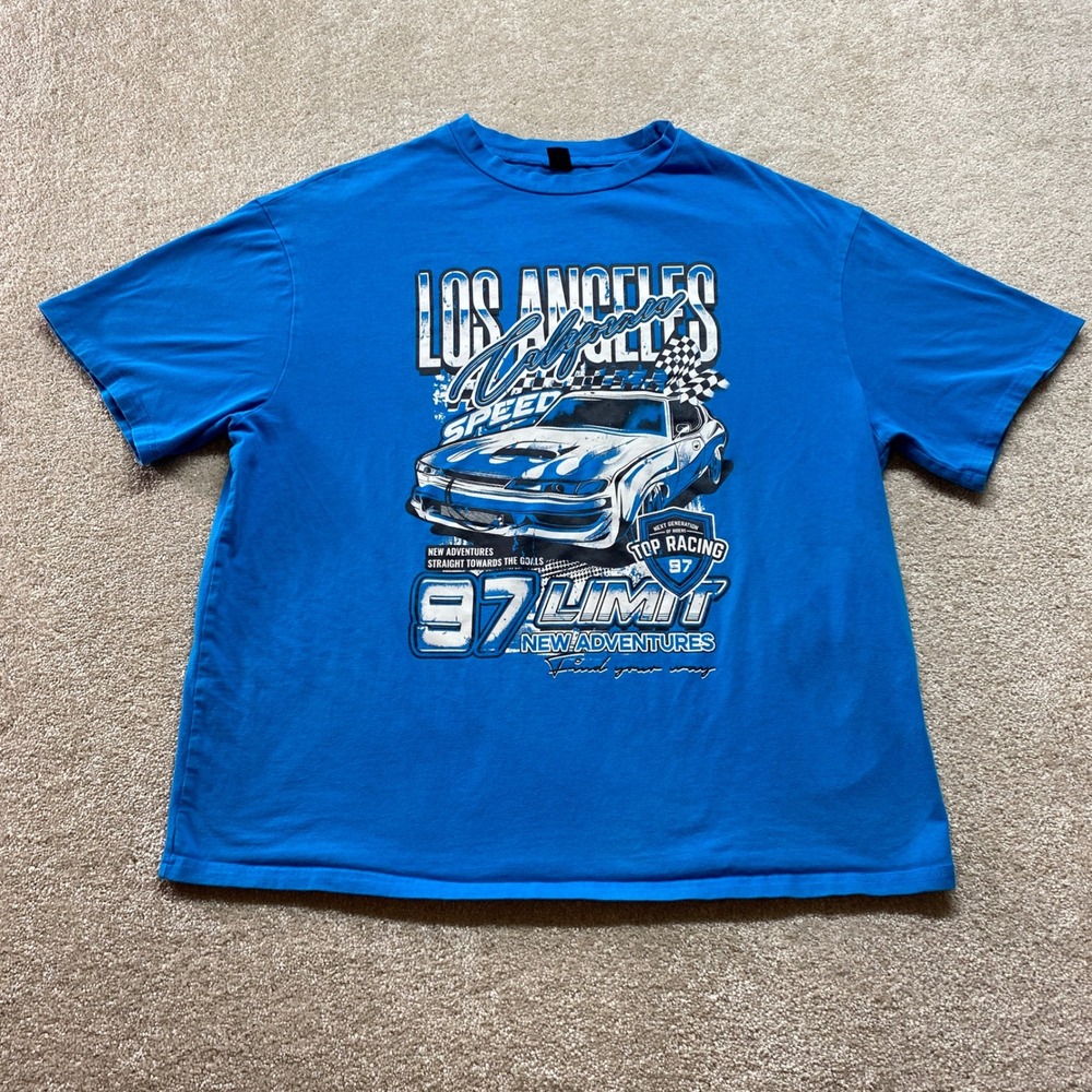 SHEIN Shirt Mens Large Los Angeles‎ California Speed Top Racing 97 Limit Graphic